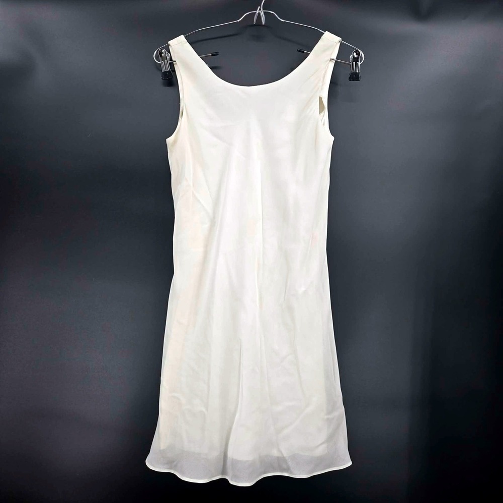 Vintage Rampage Off-White Silk Blend Mini Slip Dress Coquette Y2K Minimalist 7
